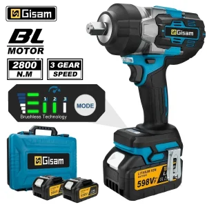Gami 2800N.M Chiave elettrica senza spazzole 1/2 pollici Avvitatore a percussione a batteria Cacciavite elettrico Trapano per Makita 18V Batteria Pin