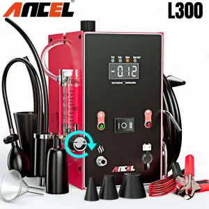 ANCEL L300 Macchina del fumo per auto Automotive Pompa d’aria incorporata Rilevatore di perdite di vuoto Tester di fumo Sistema completo Evap Perdite Diagnost