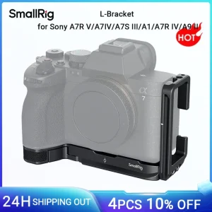 Staffa a L SmallRig per Sony Alpha 7R V / Alpha 7 IV / Alpha 7S III / A1 / Alpha 7R IV / A9 II con foro filettato 1/4″-20 -3660B