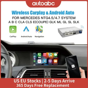 2025 NUOVO Wireless Carplay Android Auto per Mercedes Benz C117 W176 W204 W204 CLS Classe GLK NTG 4.5 4.7 Android Auto Specchio Link
