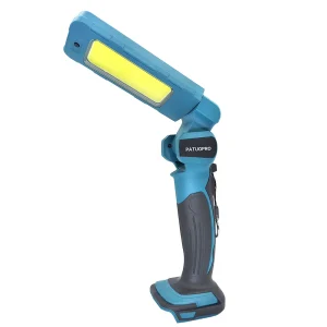 PATUOPRO torcia a LED Cordless regolabile per esterni portatile ricaricabile lampada da lavoro compatibile Makita 18V batteria (senza batteria)