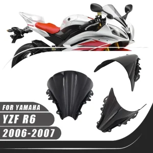 Per Yamaha YZF R6 2006-2007 parabrezza moto parabrezza parabrezza nero