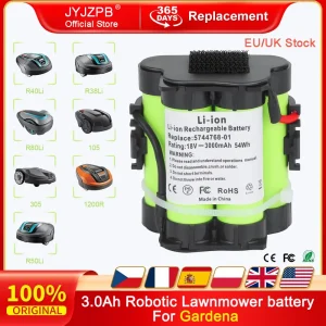 JYJZPB Batteria al litio di ricambio 18V 3.0Ah per rasaerba robotizzato Gardena R80Li R75Li R70Li R50Li R45Li R40Li R38Li 124562