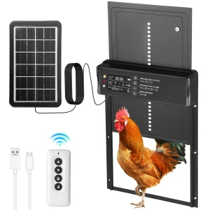 Porta automatica per pollaio porta automatica per pollaio ad energia solare, pollaio con sensore di luce con Timer e telecomando