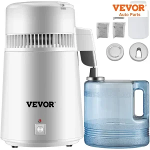 VEVOR WaterDistiller, purificatoreFiltro, 4LDispenserRiscaldamentoBottiglieAffrespatore304Acciaio inossidabileApparecchio per ufficio
