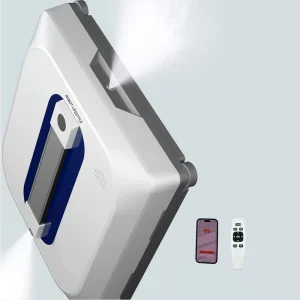 2025 Robot lavavetri Pulitore automatico per vetri robot con acqua nebulizzata, aspirazione 3200 Pa, telecomando APP Tuya, richiesta vocale