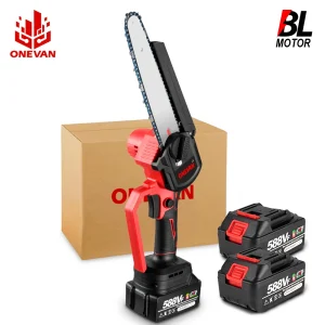 ONEVAN 8 Pollici Brushless Motosega Elettrica 4500 W Cordless Sega Elettrica Ricaricabile Lavorazione Del Legno Strumento di Potere Per Makita 18 V Batteria