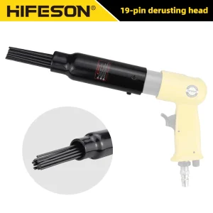 Kit di aghi per disincrostazione ad aria a 19 punte, compatibile con martello pneumatico, rimuove vernice e ruggine, kit per la rimozione di scorie e ruggine ad aria