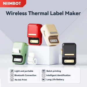 Niimbot B21 Etichettatrice Prezzo Tag Stampante termica portatile per etichette con etichette bianche/trasparente/colore/rotonde per panetteria/affari
