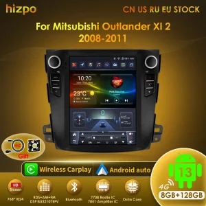 Hizpo 9.7 “Autoradio per Mitsubishi Outlander XI 2 2008 – 2011 Wireless CarPlay Android Auto sistemi intelligenti Autoradio 4G BT