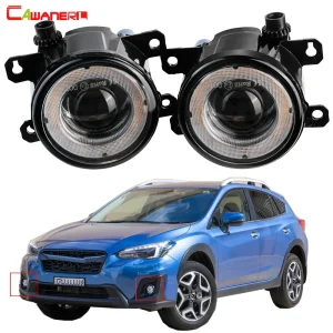 2 X auto sinistra + destra LED fendinebbia gruppo Angel Eye DRL luce di marcia diurna 30W 8000LM 12V per Subaru XV 2013-2023