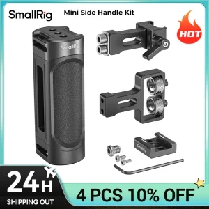 Kit mini maniglia laterale SmallRig con un manico e due adattatori per maniglie, una scarpa fredda per Sony per Canon per fotocamera FUJIFILM