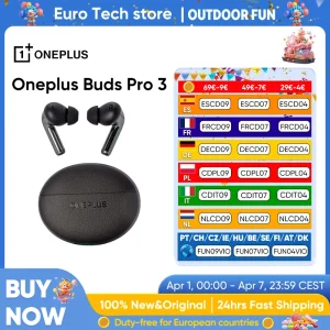 Versione globale Oneplus Buds Pro 3 TWS Auricolare Bluetooth 50dB Cancellazione attiva del rumore Durata della batteria 43 ore Bluetooth 5.4 IP55 AAC SBC