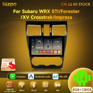 Hizpo Android 14 Radio Per Subaru Forester WRX e STI XV Crosstrek Impreza 2015 2016 – 2018 Stereo Lettore GPS Per Auto 2din Carplay