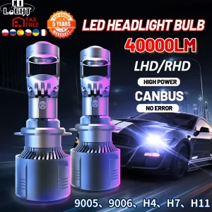 CO LIGHT H7 LED faro proiettore obiettivo Bi-LED H4 abbagliante anabbagliante 40000LM H11 H8 H9 9005 9006 HB3 HB4 Mini Auto LED lampadina 12V