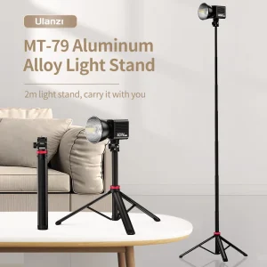 Treppiede allungabile Ulanzi MT-79 con vite da 1/4” per treppiede per microfono con luce di riempimento per smartphone con fotocamera DSLR