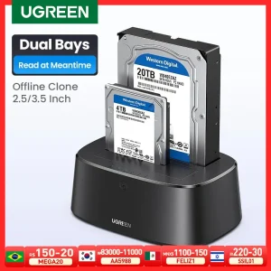 UGREEN HDD Docking Station SATA a USB 3.0 adattatore per 2.5 3.5 SSD Disk Case HDD Box Dock Hard Drive Enclosure Docking Station