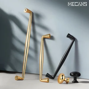 Goo-Ki Oro lucido/Nero Manopole per armadietti Maniglie per porte da cucina Maniglia per porta dell’armadio per cassetti per ferramenta per mobili