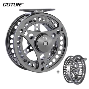 Goture 3/4 5/6 7/8 9/10 WT Mulinelli da pesca a mosca Mulinello da mosca pergolato grande lavorato a CNC 2 + 1BB 1:1 per accessori per la pesca alla trota luccio carpa