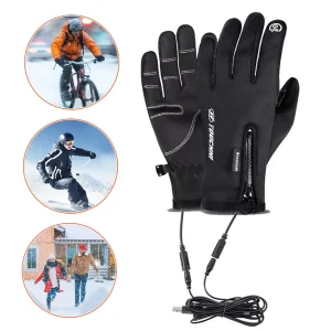 Guanti touch screen USB Scaldamani riscaldati elettrici Guanti riscaldati elettrici caldi invernali Guanti da moto riscaldati per donna uomo