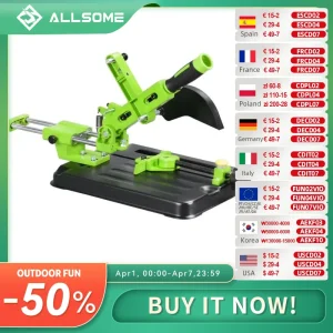 ALLSOME supporto per smerigliatrice angolare staffa universale fissa per smerigliatrice angolare 100 115 125