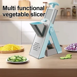 Tagliaverdure verticale multifunzionale Tagliaverdure in acciaio inossidabile Verdura Cipolla Carota Affettatrice Trituratore Utensile per alimenti per la casa