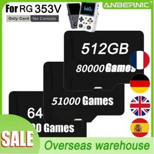 Per ANBERNIC RG353v RG353VS 512G TF Card giochi precaricati borsa solo 100,000 giochi per 512G 256G 128G PSP Retro Handheld Game