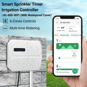 INKBIRD Smart Sprinkler Controller IIC-600-WIFI 6 zone Controller di irrigazione automatico per pioggia salta la regolazione stagionale delle piante