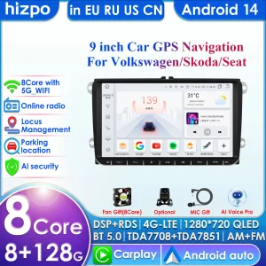 2 Din Android 4G autoradio navigazione GPS per VW Passat B6 Amarok Volkswagen Jetta T5Skoda Octavia 2 Superb2 Golf 5 6 Multimedia