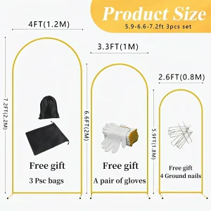 5 stili Chira Fondale Stand Set di arco per palloncini in metallo dorato di grandi dimensioni Sfondo fotografico Decorazioni per feste di matrimonio Supporto floreale