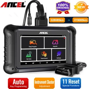 ANCEL DP500 Correzione del chilometraggio per auto OBD2 Scanner Programmatore chiave Chip EEPROM Aggiungi chiavi Cambia strumento Cluster calibrificazione