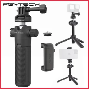 PGYTECH CapLock Extension Pole treppiede Selfie Stick con Set di montaggio per telefono Fit Standard 1/4 parti di Action cam a sgancio rapido