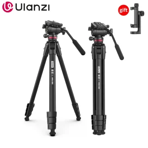Ulanzi OMBRA Treppiede da Viaggio Video in Alluminio Testa Fulid 6KG Carico 1.6M Lunghezza Treppiede per Canon Nikon Sony DSLR Fotocamera Supporto Esteso