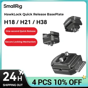 SmallRig HawkLock H18 supporto a sgancio rapido con scarpa fredda, supporto Base a sgancio rapido a un pulsante, piastra di montaggio H38 Arca-Swiss