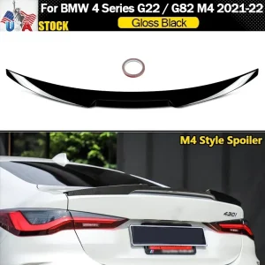 Spoiler per bagagliaio posteriore nero lucido per BMW G22 4 Series 430i G82 M4 Style 21-22