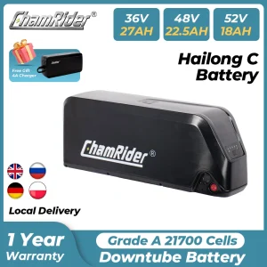 ChamRider Veicolo Elettrico Bicicletta E-Bike Batteria 48V 25AH Batteria 52V Hailong Downtube 50A BMS 350W 500W 750W 1000W 1500W