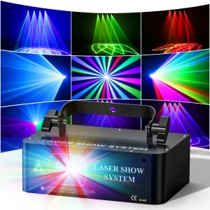 Datewink LED Luci da palcoscenico RGB Scanner Fascio Proiettore Effetto di illuminazione scenica DJ Luce da discoteca DMX512 per spettacoli di feste di compleanno di nozze