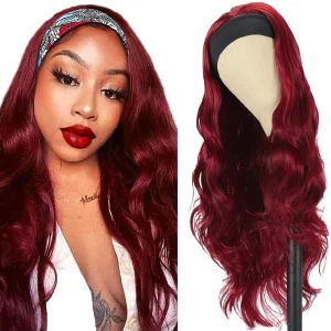 99J Borgogna Fascia Parrucche Dei Capelli Umani Dell’onda Del Corpo 99J Borgogna Parrucca Rossa Glueless Completa Macchina Fatta Parrucche Dei Capelli Umani Per Le Donne
