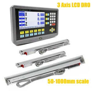 Kit DRO LCD in 19 lingue Fresatura a 3 assi Tornio Smerigliatrice Display di lettura digitale e codificatore scala lineare