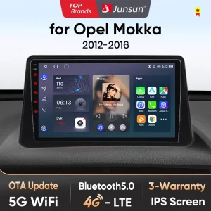 Junsun AI Wireless CarPlay per Apple Android Auto Car Radio per Opel Mokka 2012 2013 2014 2015 2016 Navi BT DSP RDS GPS FM