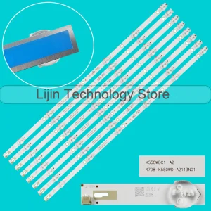 Striscia LED a 6 lampade per T55U5850EV K550WDC1 A2 4708-K550WD-A2113N01 YS55AU9000 55U5080 55PUF6022 55U5855EC T55U5850