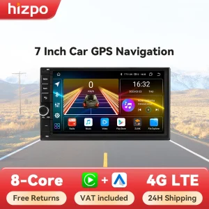 Hizpo 7 pollici Carplay Android Auto Player Touch Screen Stereos per Auto MP5 USB Bluetooth Multimediale Universale GPS WIFI Autoradio