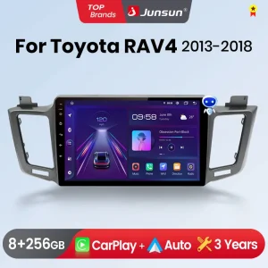 Junsun Wireless CarPlay Android Auto Car Radio per Toyota RAV4 RAV 4 2012 2013 – 2018 GPS Multimedia 2 din