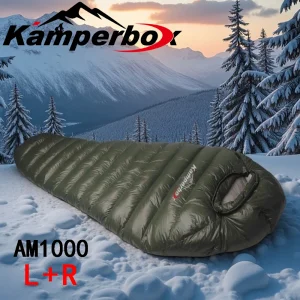 Kamperbox Sacco a pelo invernale a temperatura fredda Sacco a pelo in piuma Sacco a pelo da campeggio invernale Doppio