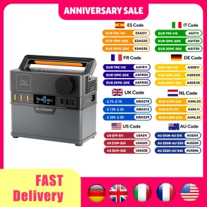 ALLPOWERS Centrale elettrica portatile 300 W (pico 500 W), alimentatore a batteria di backup da 288 Wh con prese CA 110 V / 220 V a onda sinusoidale pura