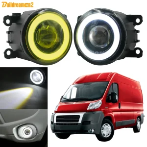 2 pezzi 30W 3000LM fendinebbia con Angel Eye DRL per Fiat Ducato 250-290 2014-2020 paraurti anteriore per auto LED fendinebbia lampada di guida H11