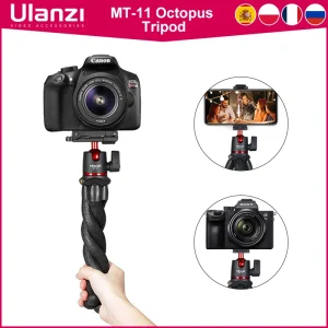 Ulanzi MT-11 Treppiede flessibile a polpo Smartphone DSLR SLR Vlog Treppiede da viaggio portatile 2 in 1 Treppiede Estendi 1/4 Vite Braccio magico