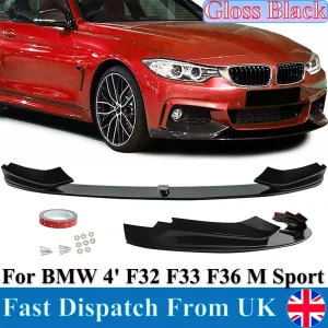 Per BMW F32 Paraurti Anteriore F33 F36 4 Serie 2013-2019 M Prestazioni Labbro Anteriore Splitter Spoiler Gloss Nero Paraurti Auto Accessorio