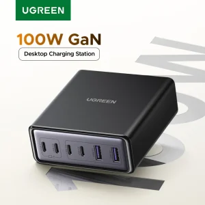 UGREEN 100W GaN Charger Desktop Laptop Fast Charger adattatore 4 in 1 per iPhone 14 13 12 Pro Max caricabatterie per telefono Xiaomi Samsung