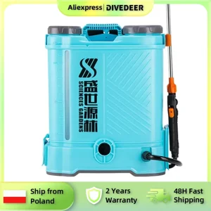 DIVEDEER Nuovo spruzzatore elettrico al litio 12L/16L Spruzzatore elettrico per zaino ad alta pressione Spruzzatore per pesticidi agricoli
